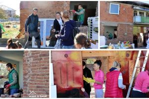 Zeci de voluntari au reparat şi au pregătit pentru iarnă casa Ionelei, o mamă singură cu patru copii