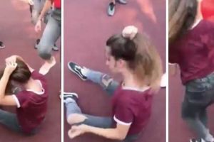 Imagini de groază surprinse la un liceu din Bucureşti: Elevă bătută cu pumnii si picioarele, trasă de păr şi umilită în faţa colegilor (VIDEO)