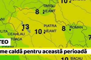 METEO: Vreme caldă pentru această perioadă în Neamţ