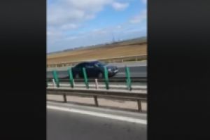Incredibil!: Șofer, surprins pe contrasens, pe Autostrada A4 Ovidiu-Agigea