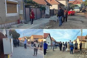 Primarul Dorin Nistor s-a arătat profund nemulţumit de stadiul în care se află lucrările de modernizare a străzii Unirii din Petreşti