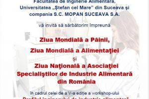 Ziua Mondială a Pâinii şi Ziua Internaţională a Alimentaţiei, la Universitatea din Suceava