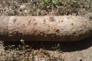 Aninoasa: Proiectil găsit de muncitori