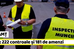 NEAMȚ: ITM: 222 controale şi 181 de amenzi
