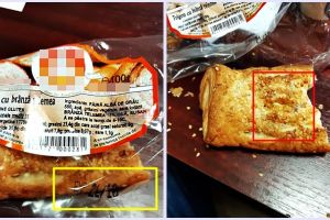 FOTO. ,,Specialitatea” unei cunoscute patiserii din Satu Mare: trigon cu brânză şi mucegai