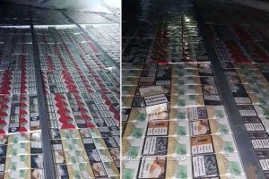 Ţigări Marlboro de contrabandă, în valoare de 300.000 de lei, găsite într-o dubiţă Mercedes, la frontiera Borş (VIDEO)