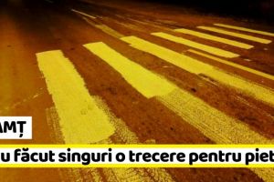 NEAMȚ: Cercetaţi pentru că şi-au făcut singuri o trecere pentru pietoni (FOTO)