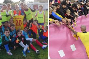 Alexandru Mitrita, jucatorul meciului Romania - Norvegia, i-a daruit tricoul sau unui mic fotbalist de la Metalul Constanta 