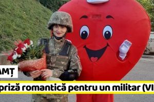 NEAMȚ: Dragoste şi arme! Surpriză romantică pentru un militar de carieră (FOTO-VIDEO)