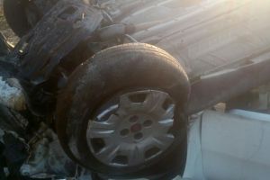 Răzvad: Accident spectaculos. O persoană a ajuns la spital