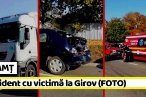 NEAMȚ: Accident cu victimă la Girov. Impact între un TIR şi un autoturism (FOTO)
