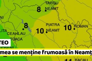 METEO: Vremea se menţine frumoasă în Neamţ