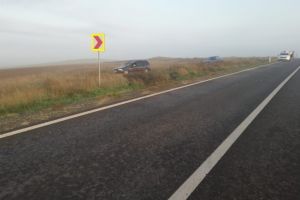 Accident pe DN 22: O femeie din Tulcea s-a rasturnat cu masina