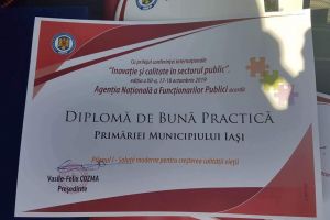 Primăria Iaşi – Diploma de Bune Practici pentru „Soluţii moderne pentru creşterea calităţii vieţii” şi Premiul II pentru programul „Etica, parte a culturii organizaţionale”