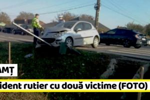 NEAMȚ: Accident rutier cu două victime (FOTO)