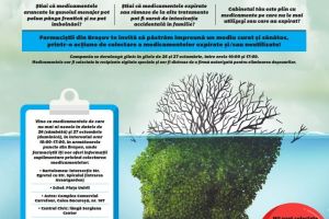 Braşovenii pot colecta medicamentele expirate, în acest weekend, în locuri special amenajate