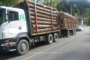 Maramures: Cu permisul suspendat, transporta ilegal material lemnos