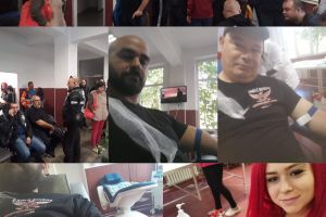 FOTO. Mobilizare exemplară a motocicliştilor pentru colegul rănit la Mărtineşti