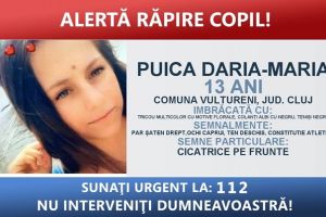 Alertă răpire copil:  O fetiţă de 13 ani a fost răpită de unchiul său. Fata este căutată în întreaga ţară