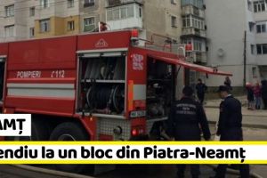 NEAMȚ: Incendiu la un bloc din Piatra-Neamţ (ultima oră)