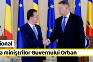 Naţional: Lista miniştrilor Guvernului Orban