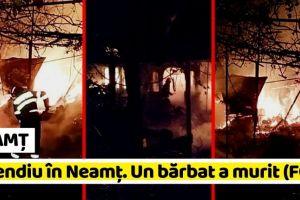 NEAMȚ: Un bărbat a murit după ce casa i-a luat foc de la o lumânare (FOTO)