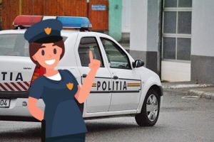 Fază de cascadorii râsului, la Satu Mare! O poliţistă nu găseşte marşarierul