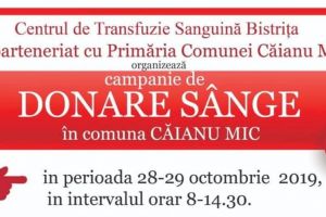 Locuitorii comunei Căianu Mic, invitaţi să doneze sânge