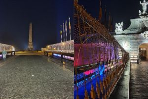 FOTO| Alba Iulia se pregăteşte pentru sărbătorile de iarnă. La poarta a III-a Cetăţii s-au instale primele beculeţe pentru iluminatul festiv