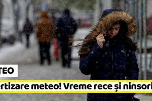 METEO: Avertizare meteo! Vreme deosebit de rece şi ninsori