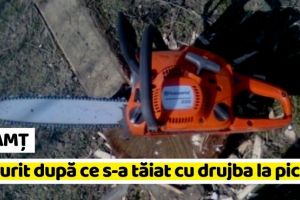 NEAMȚ: A murit după ce s-a tăiat cu drujba la picior