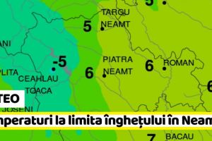 METEO: Temperaturi la limita îngheţului în Neamţ. Prognoza meteo (30-31 octombrie)