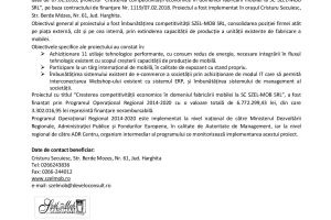 Anunţ de finalizare proiect -SZEL MOB SRL