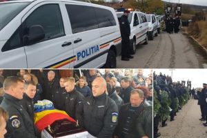 FOTO, VIDEO. Luptătorul SAS din Alba, răpus de boală, a fost înmormântat cu onoruri militare. Imagini emoţionante de la ceremonia funerară