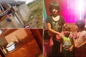 FOTO. Cinci copii, părăsiţi de mamă, trăiesc în condiţii mizere. Au nevoie de ajutor