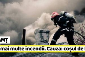 NEAMȚ: Tot mai multe incendii din cauza coşurilor de fum. Ultimul a avut loc aseară