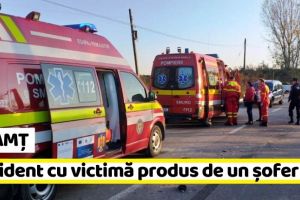 NEAMȚ: Accident cu victimă produs de un şofer beat (FOTO)