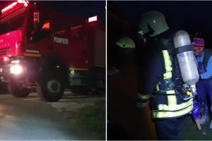 FOTO. Incendiu în judeţul Satu Mare. Pompierii au intervenit de urgenţă