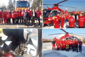 FOTO. Salvamontiştii sătmăreni, antrenament alături de echipa de pe elicopterul SMURD