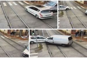 Accidentul de pe strada Crizantemelor, surprins de camere. Șoferul vinovat, în continuare de negăsit