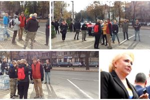Viorica Dăncilă – întâmpinată de câţiva protestatari la Timişoara