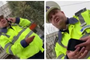 VIDEO Tupeul unui poliţist local: A refuzat să fie legitimat de un poliţist de la rutieră: “Nu vă dau nimic până nu vine un şef de-al meu”