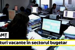 NEAMȚ: Aproape 80 de posturi vacante în sectorul bugetar la data de 3 noiembrie