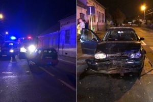 ACCIDENT rutier în Sebeş: Un tânăr de 19 ani, alcoolizat şi fără permis, a intrat în coliziune cu două autoturisme după ce a pierdut controlul maşinii