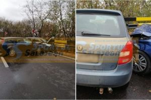 FOTO/VIDEO. Accident frontal provocat de un sătmărean de 72 de ani. Patru persoane au ajuns la spital