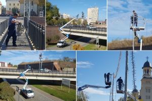 FOTO| Alba Iulia începe pregătirile pentru sărbătorile de iarnă: Încep să fie montate beculeţele pe podurile de la porţile Cetăţii