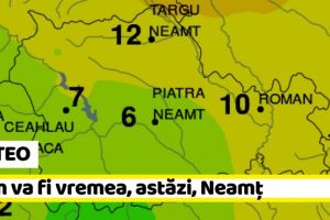 METEO: Cum va fi vremea Neamţ. Prognoza meteo (6–7 noiembrie)
