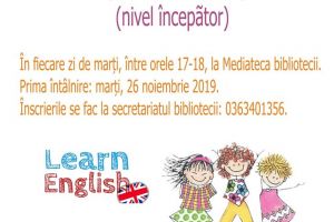 Biblioteca Judeţeană: Curs gratuit de limba engleză