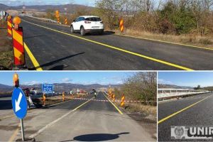 VIDEO: Pe DN1, la supratraversarea A10 Sebeş-Turda, s-a mutat, în sfârşit, circulaţia pe podul de tablier metalic de la Lancrăm
