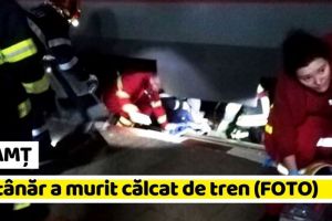 NEAMȚ: Un tânăr a murit călcat de tren, în această seară (FOTO)